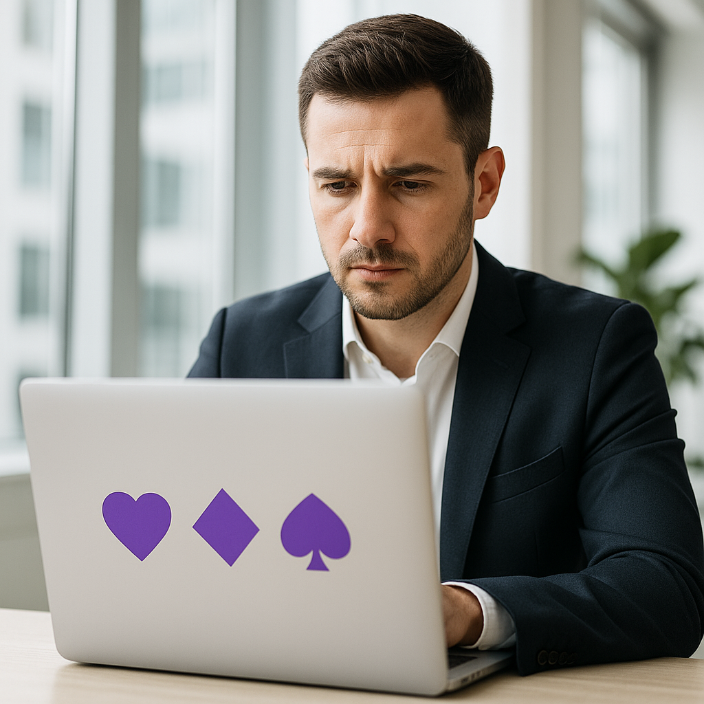 Guy with a laptop estimating his Casino project